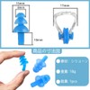 Swimming Nose Plugs, 1 Pack Blue with Nose Plugs, Ear