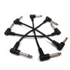 EMSTAR 6 Pack 6 Inch Guitar Patch Cables, Black Guitar
