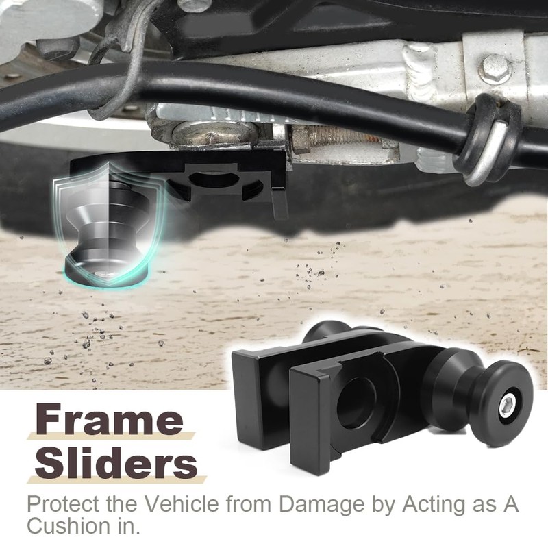 Mantt Rear Axle Sliders with Swing Arm Spools Fit for