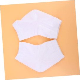 WOONEKY 2pairs Gel Moisturizing Anti-crack Heel Socks Exfoliating Ankle Socks for Cracked Heels Breathable Night Wear
