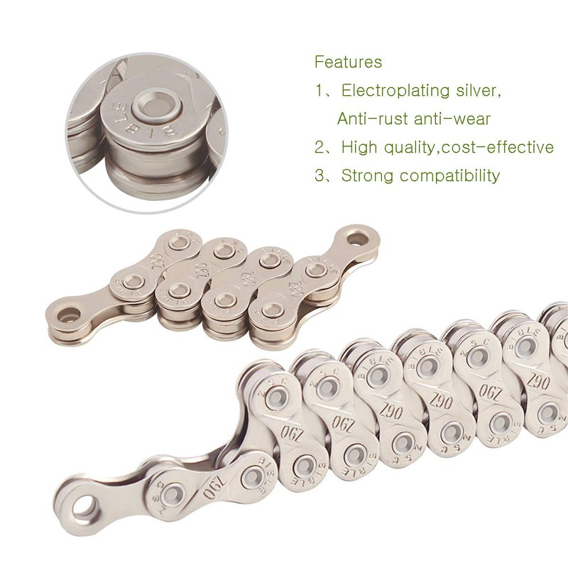 PLATT Bike Chains High Strength Bicycle Chain 1-Speed 6/7/8-Speed 9-Speed