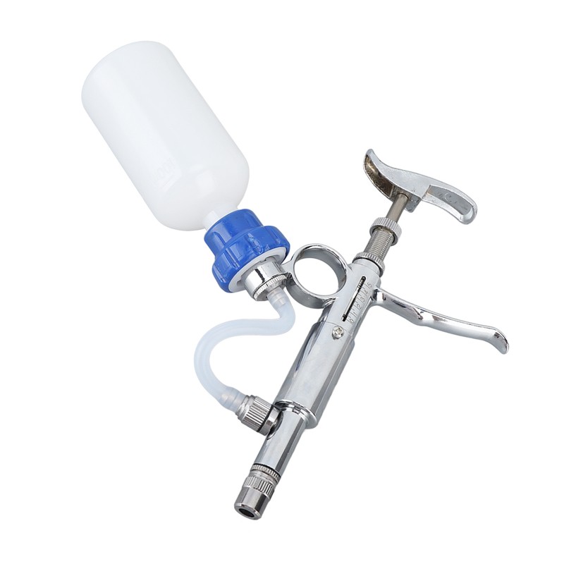 Adjustable Continuous Injection Syringe Stainless Steel Plastic Animal Syringe 5ml