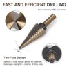 5 Pcs Step Drill Bit & 5 Pcs Countersink Drill