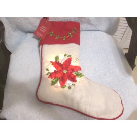 Christmas Stocking Poinsettia Christmas Stocking Lights Up New