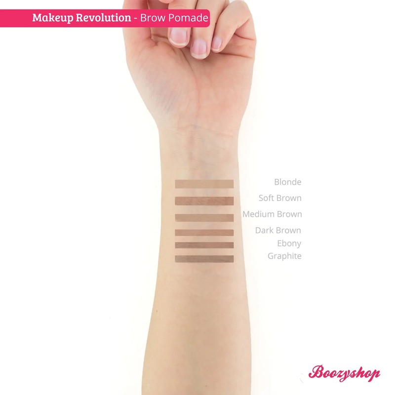 Makeup Revolution Brow Pomade, Dark Brown - Dark brown hair.