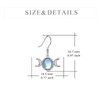 YFN Triple Moon Goddess Moonstone Earring Sterling Silver Celtic Earrings