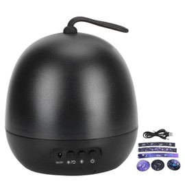 Star Projection Lamp USB Battery Dual Use Nightlight Kids Baby Bedroom Nursery Kid Gifts(Black )