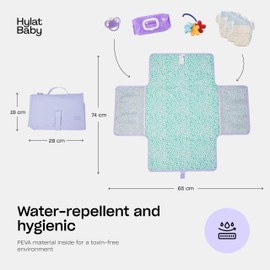 Hylat Baby Foldable Changing Mat for on The go - Ideal Travel Changing mat for Active Families - Lilac