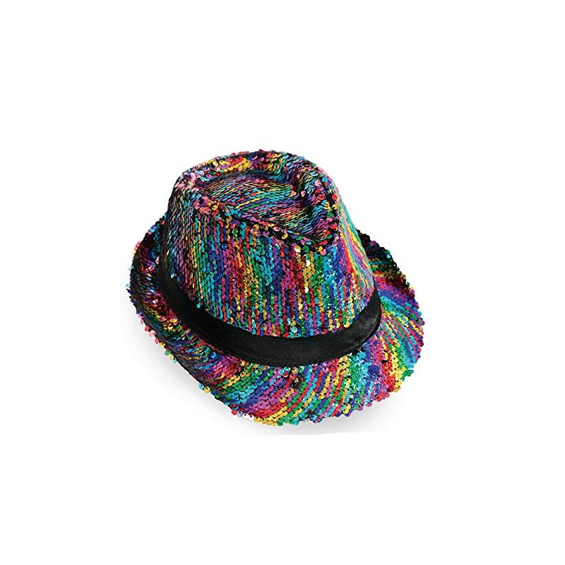 KarnevalsTeufel Trilby Party Hat Disco Hat Summer Hat Reversible Sequins