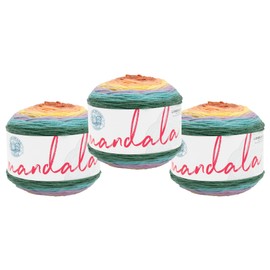 Lion Brand Yarn Mandala, Multicolor Yarn for Knitting, Crochet and Crafting, Doxy, 3 Pack