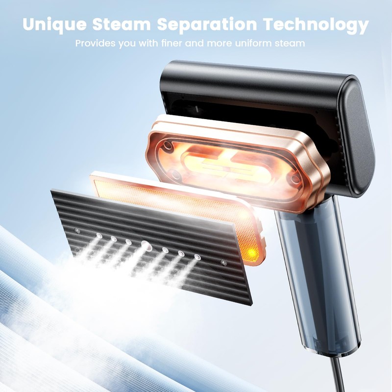 Hand Steamer for Clothes, 1200W Portable Travel Steamer & Iron