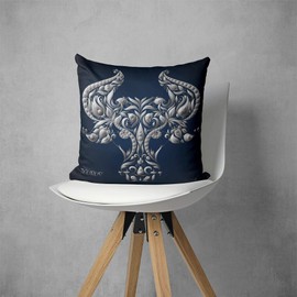 Qryipd Throw Pillow Cover Taurus Astrology Zodiac Sign Zodiac Comfortable Print Living Room Car Sofa Bedroom Polyester Hidden Zipper Pillowcase 18x18 Inch