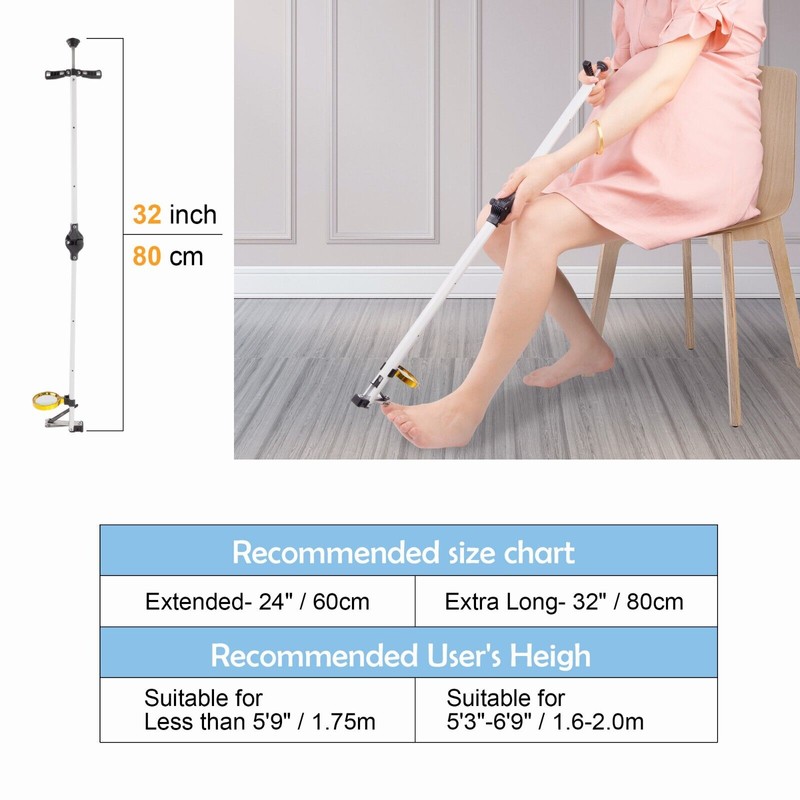 CANALHOUT 32"Foldable Long Handle Toenail Clippers W/Magnifier, hardly bending over