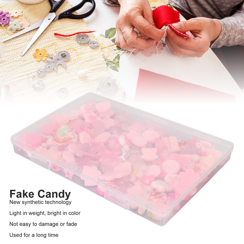 120Pcs Fake Candy Set Plastic Cute Mixed Assorted Sweets DIY