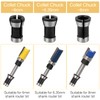 6 Pieces Collet Adapter, Steel Router Collet 6mm 6.35mm 8mm