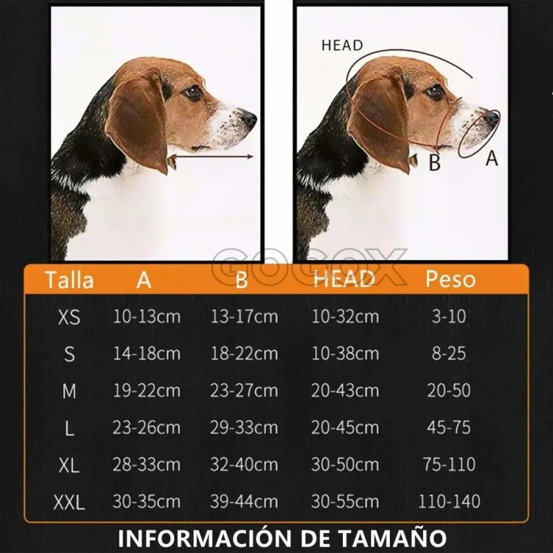 Bozal Piel Grueso Resistente Desgaste Ajustable Bozal Perro
