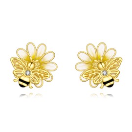 Animal Stud Earrings Sterling Silver Penguin/Paw Print/Panda/Dinosaur/Cow/Cat/Rabbit/Bee/Octopus/Dog/Pig Stud Earrings Animal Earrings for Women Girls, Sterling Silver