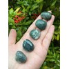 1/2 LB Moss Agate Tumbled Stones, Polished Natural Moss Agate