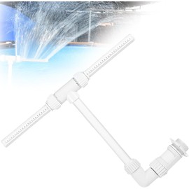 Pool Fountain Waterfall Dual Fountain for Outdoors, Pool Fountain Sprinkler Adjustable Water Fountain Pond with Adapter, Pool Water Fountain for Pool and Spa