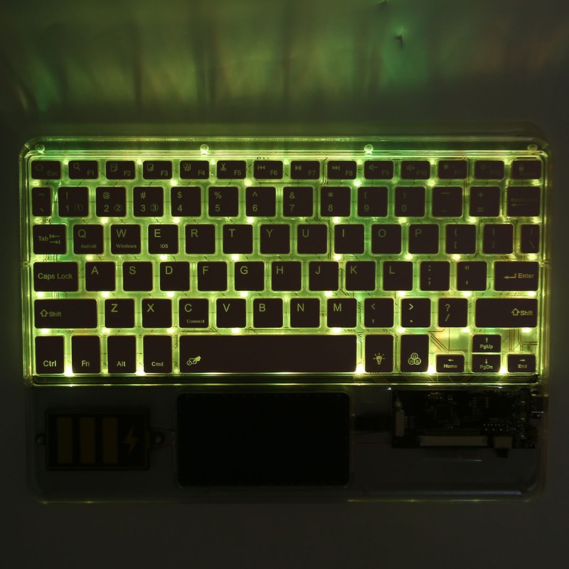 Wireless Bluetooth Keyboard Multifunctional Acrylic Keyboard for Windows for Android