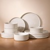 Famiware Nebula Plates and Bowls Sets, 12 Pieces Dinnerware Sets,