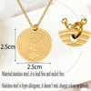 bobauna Labyrinth Disc Pendant Necklace Meditation And Prayer Labyrinth Jewelry