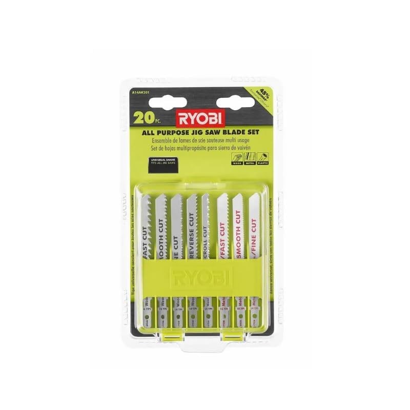 Ryobi All Purpose Jig Saw Blade Set (20-Piece), A14AK201