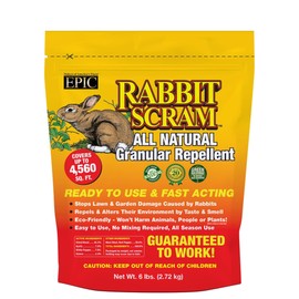 EPIC REPELLENTS Rabbit Scram All Natural Granular Repellent - All-Natural, Animal, People and Pet Safe Granule (6 lb Bag)