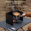 Campingmoon Camp Stove Windscreen,Foldable Aluminum Alloy 10 Plates Wind Shield