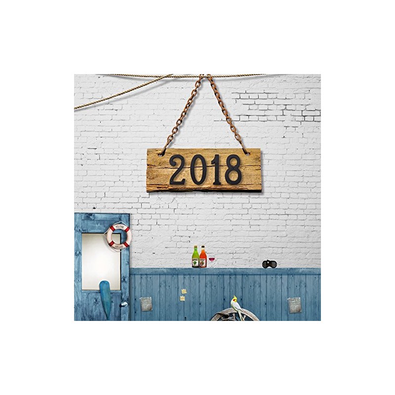 TripDock 3 Inch Wrought Iron House Number, Matching Screws Included