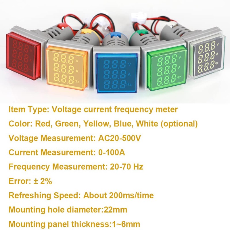 Gebildet 22 mm AC Current Voltage Tester with 3-Digit LED