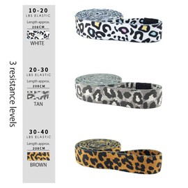 generic Leopard Printing Resistance Band, Elastic Band for Legs, Butt and Arm. Comfortable, Non Slip Fabric Exercise Bands for Full Body Workout (Brown Big Stretch), genericcw39giefa5-56