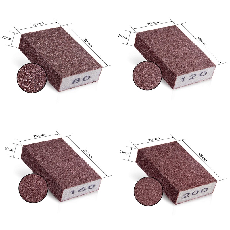 TOOLCORE® Sanding Sponge Set – XXL | 8 Pieces -