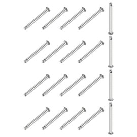 M METERXITY 20-Pack Single Hole Clevis Pins, M4 x 40mm 304 Stainless Steel Flat Head Clevis Pins for Mechanical Linkage/Fixed Parts/Ship Rigging, Link Hinge Pin Reusable