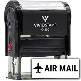 Vivid Stamp AIR Mail Self-Inking Rubber Stamps (Black Ink) - Q-200