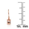 18K Rose Gold Flash Sterling Silver Morganite 5x3mm Oval Leverback