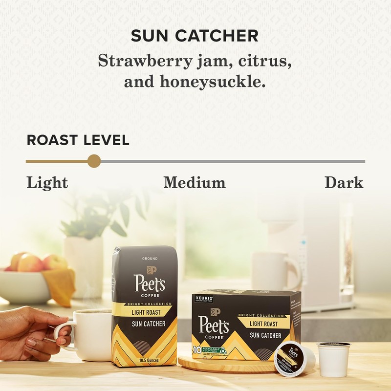 Peet's Coffee, Light Roast Ground Coffee - Sun Catcher Blend,