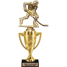 Crown Awards Roller Blade Trophy, 14" Gold Cup Roller Blading Trophies with Free Personalization, 10 Pack Prime