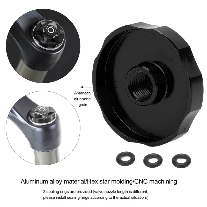SUNGOOYUE Bike Valve Cover, Aluminium Alloy MTB Front Fork Caps