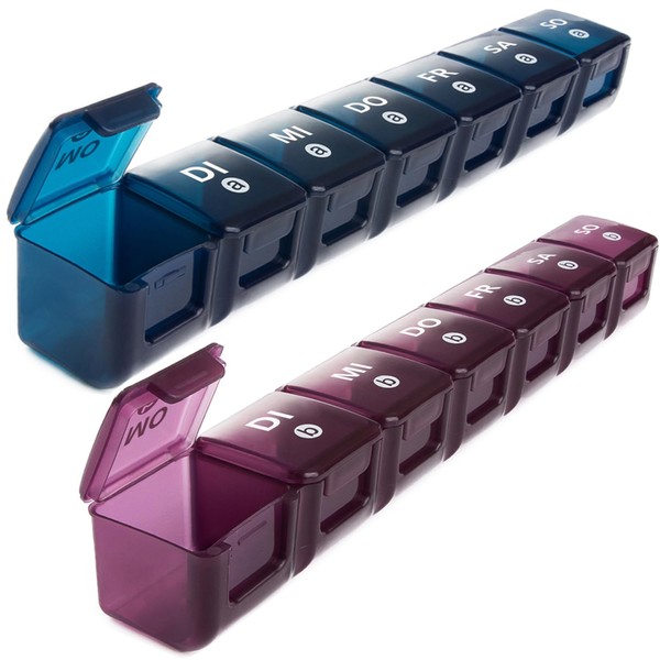 Pill Box 7 Days Morning Evening, Extra Large Pill Box
