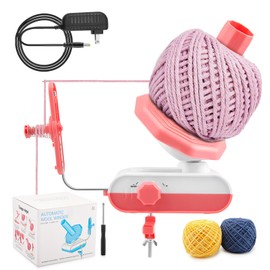 Electric Wool Roller, Compact Yarn Winder, High Speed Electric Wool Winder for Crochet, Automatic Yarn Ball Winder, Ideal for Knitting Enthusiasts (Pink)