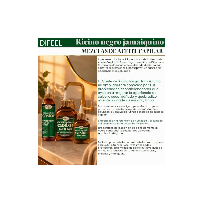 Difeel Superior Growth Jamaican Black Castor Premium Hair Oil 7.1