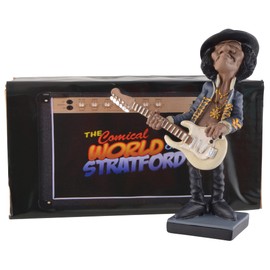 VOGLER Joh. Vogler GmbH Funny Life Rock Star Jimi The Guitar God Hey Joe Hand Painted Cast Stone Warren Stratford Collection, multicoloured