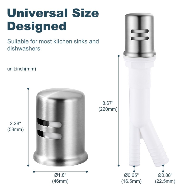 Dishwasher Air Gap Cover, Dishwasher Air Gap Cap for Kitchen