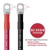 2AWG Battery Cable with 3/8" Terminals, 2 Gauge Pure Copper