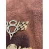 American 2 EA METAL CHROME V8 EMBLEM WITH AMERICAN FLAG