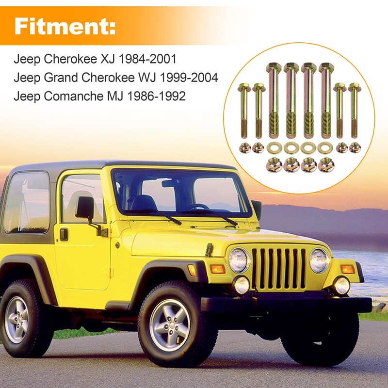 Front Control Arm Bolts Compatible with Jeep Cherokee XJ 1984-2001,