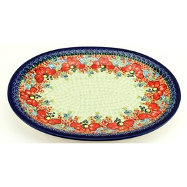 Polish Pottery Large Serving Platter Zaklady Ceramiczne Boleslawiec 1007-296 Art