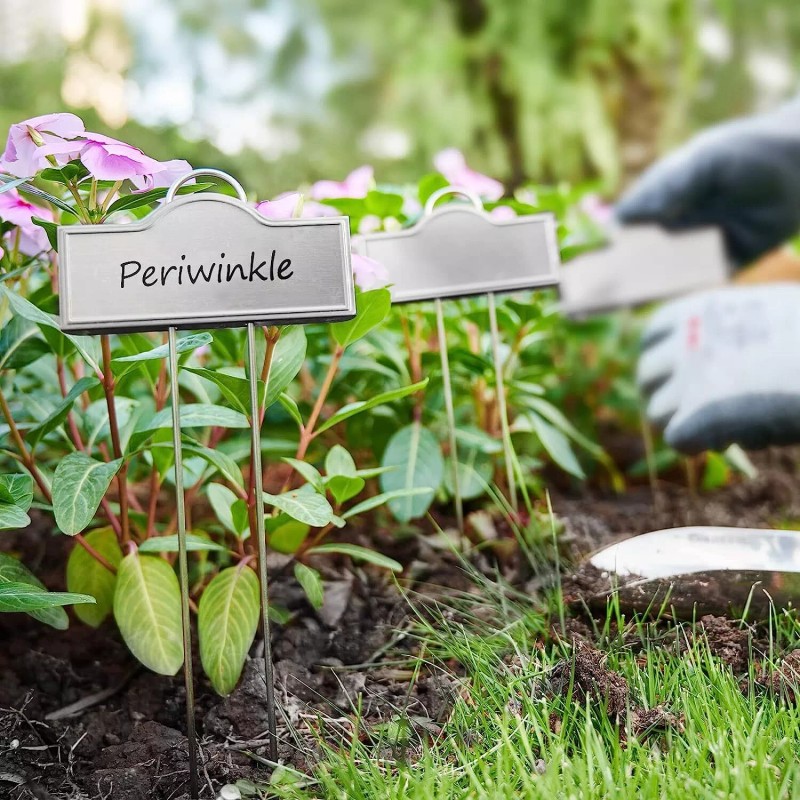 Bravex Metal Plant Labels for Garden Outdoor | Stainless Steel