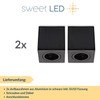 Sweet Led 2 x Mounting Frame Black Brushed GU10 Surface